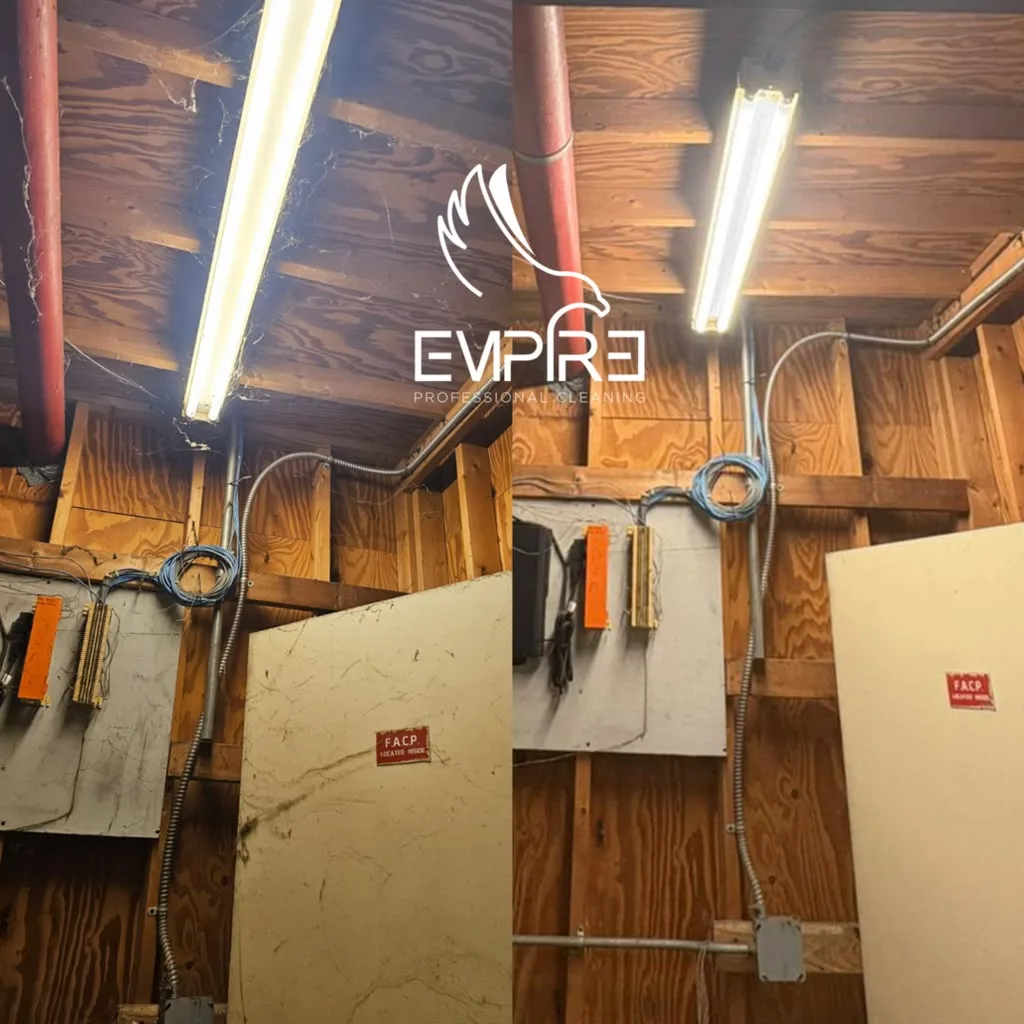 Before and after utility room deep cleaning by Empire Clean