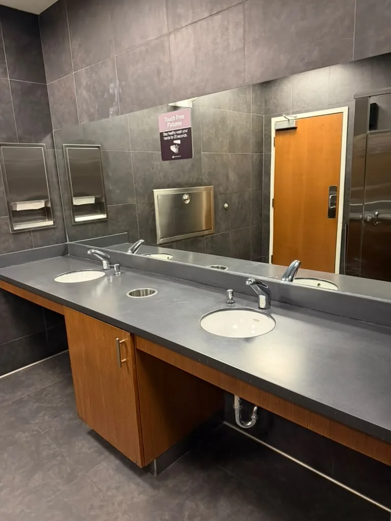 Clean dealership restroom in Orlando