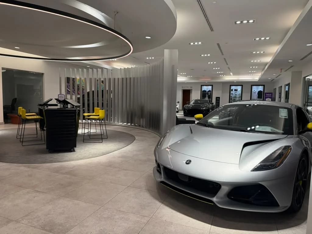 Luxury car dealership showroom cleaned by Empire Clean in Orlando